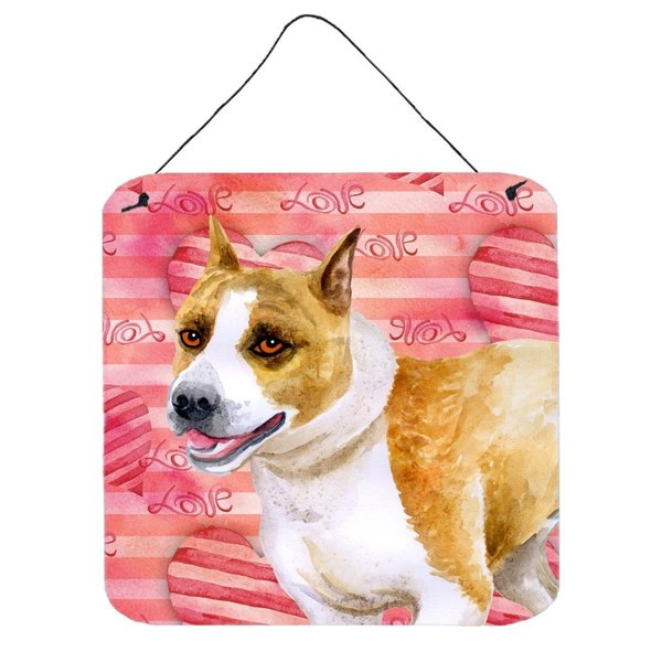 Micasa American Staffordshire Love Wall or Door Hanging Prints MI234418